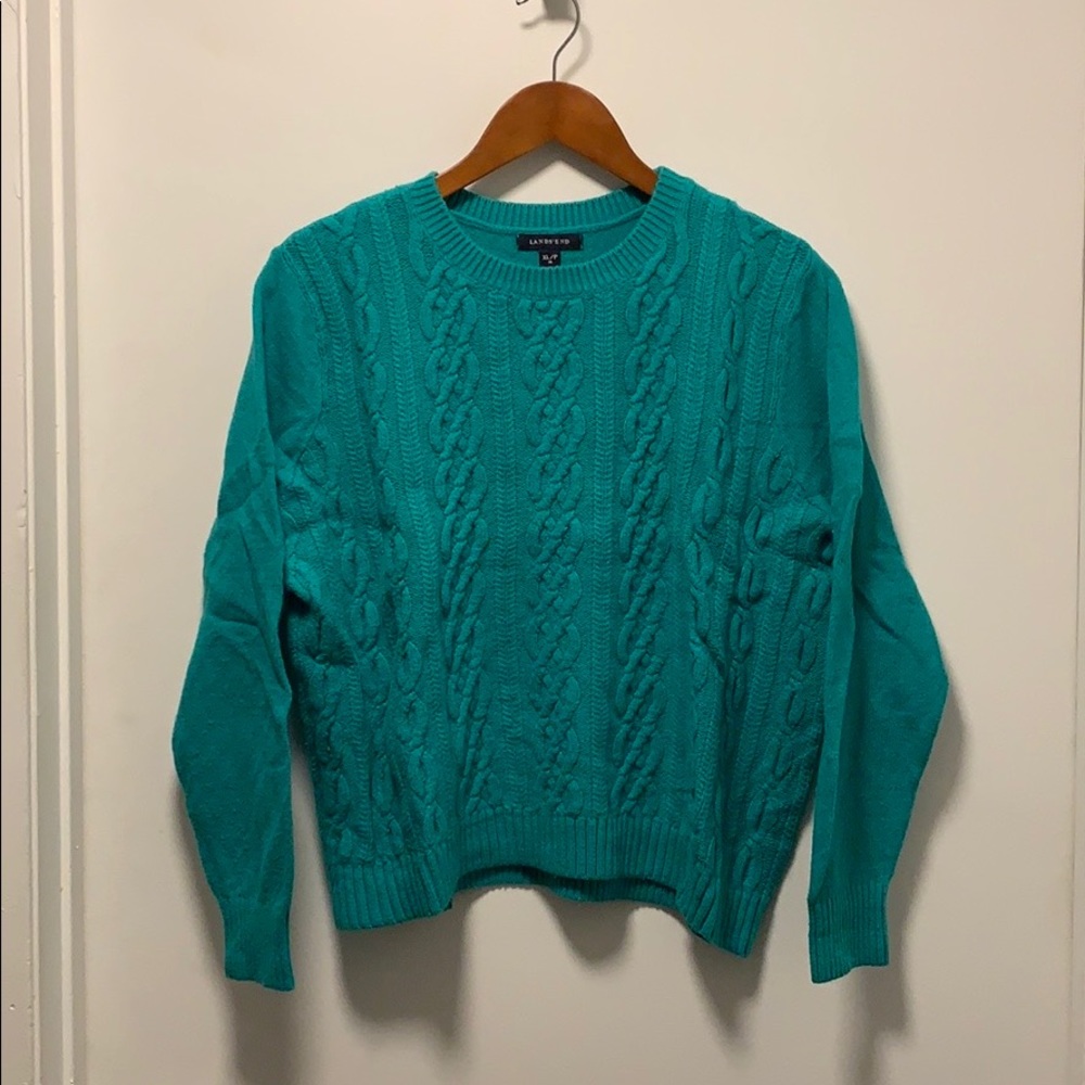 Aqua Cable Knit Sweater